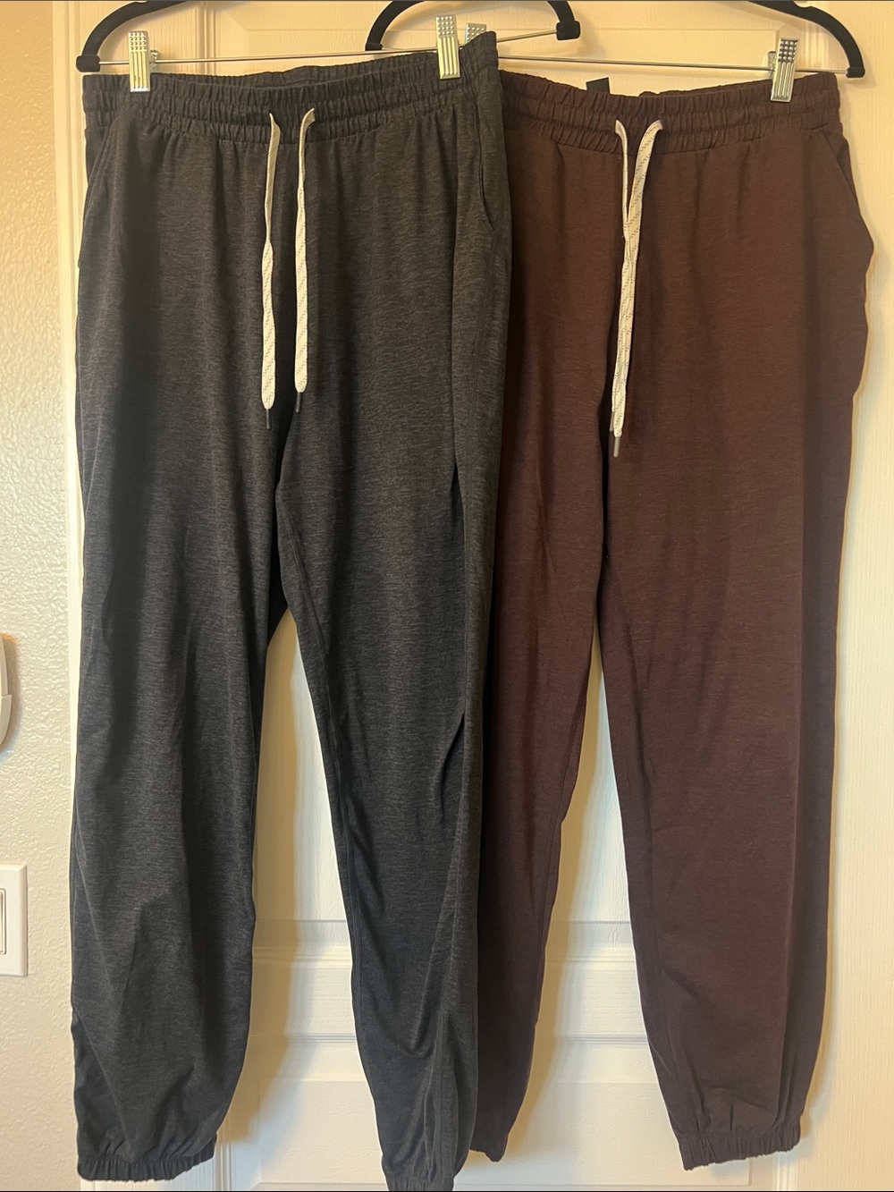 EUC Kirkland Signature 2 women's Joggers in Charcoal Gray and Brown SIZE MED